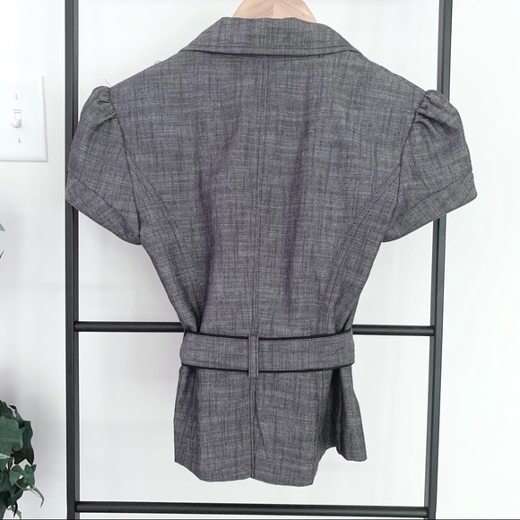 BCX Short Sleeve Blazer with Waist Tie - Picture 2 of 11